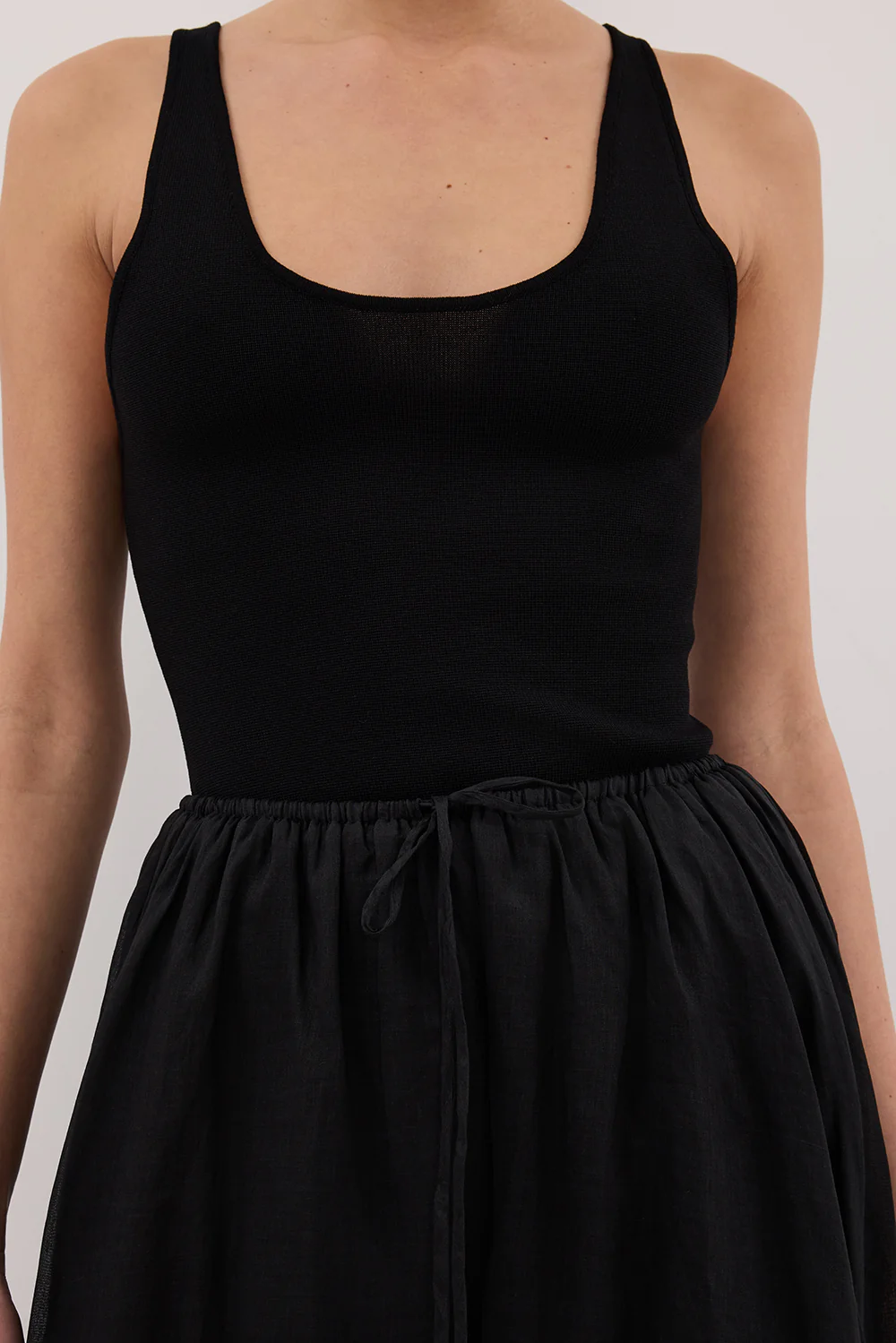 LAYNE BLACK RAMIE MAXI SKIRT - Gamepaces