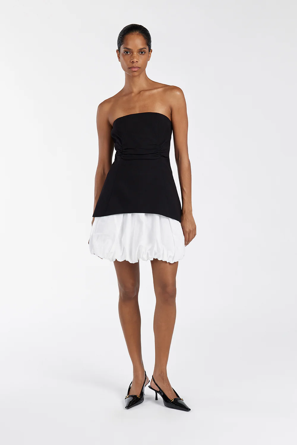 FRANCES BLACK STRAPLESS TOP - Gamepaces