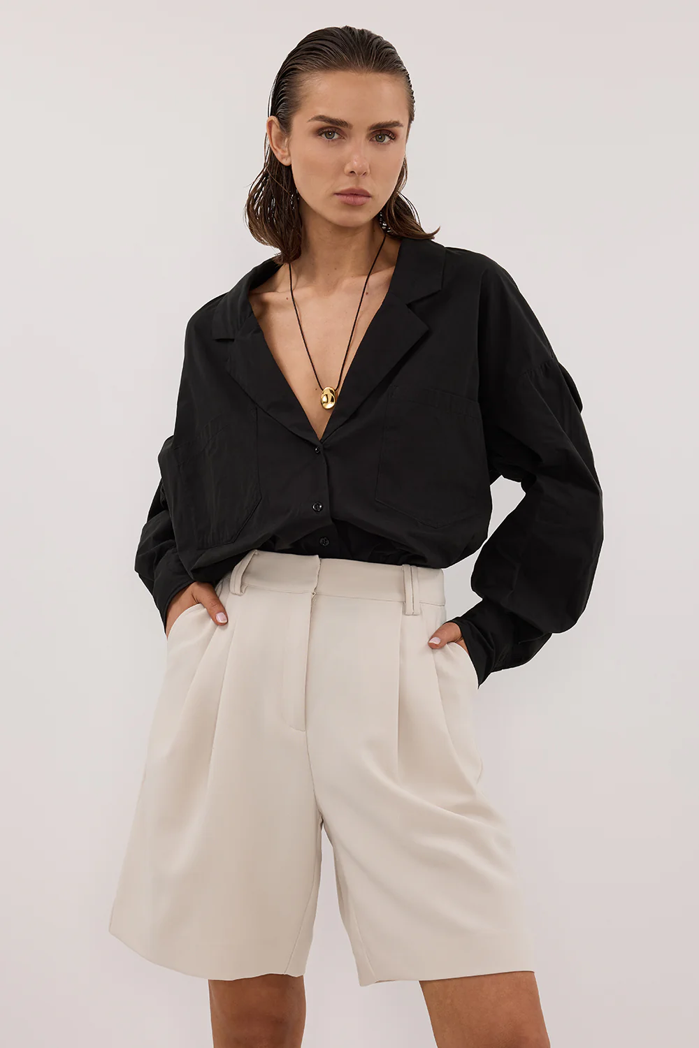 CHELSEA BONE BERMUDA SHORT - Gamepaces