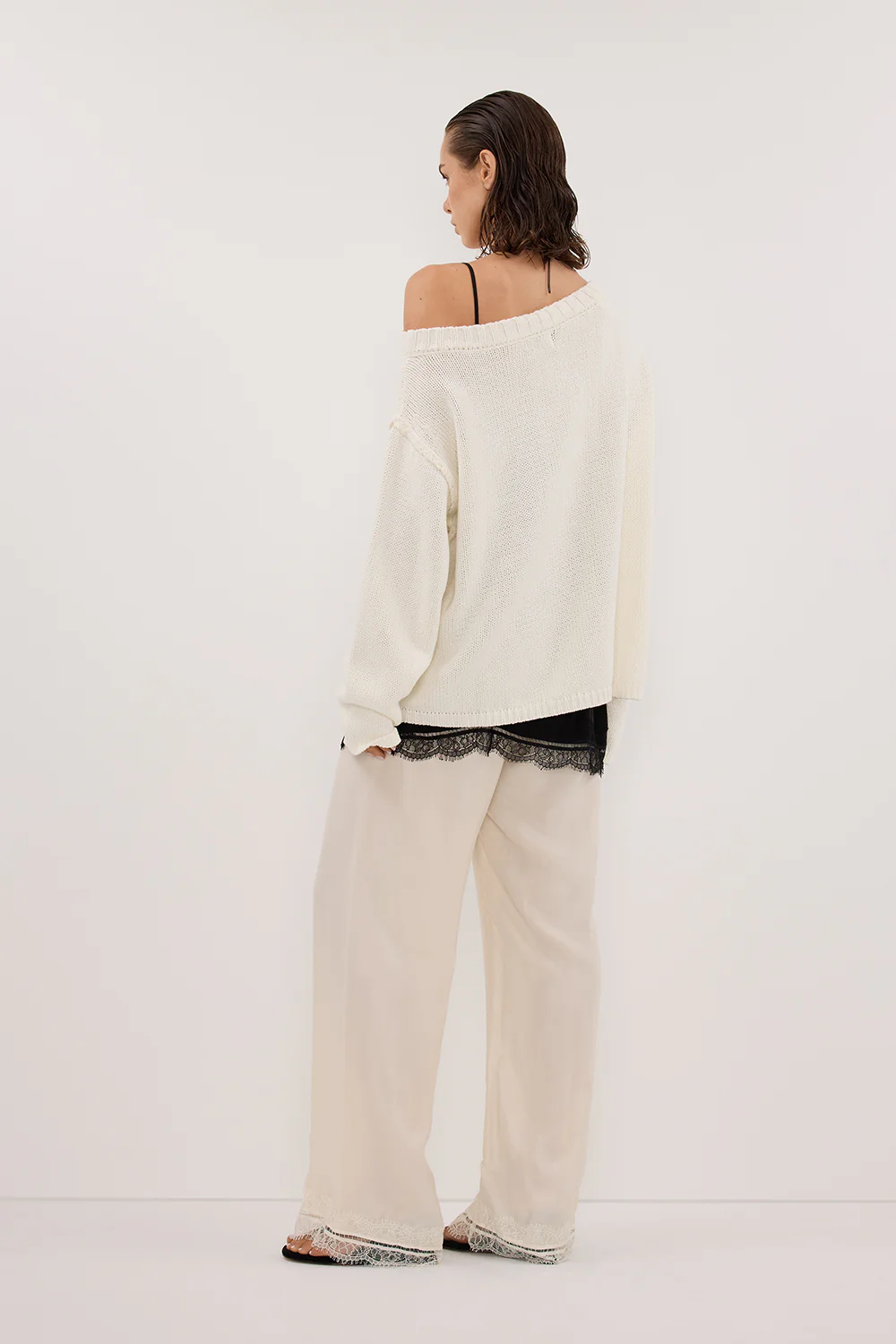 ANDREA SANDSTONE CUPRO LACE PANT - Gamepaces