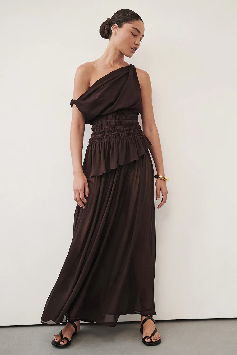 TIANA DARK CHOC MIDI SKIRT - Gamepaces