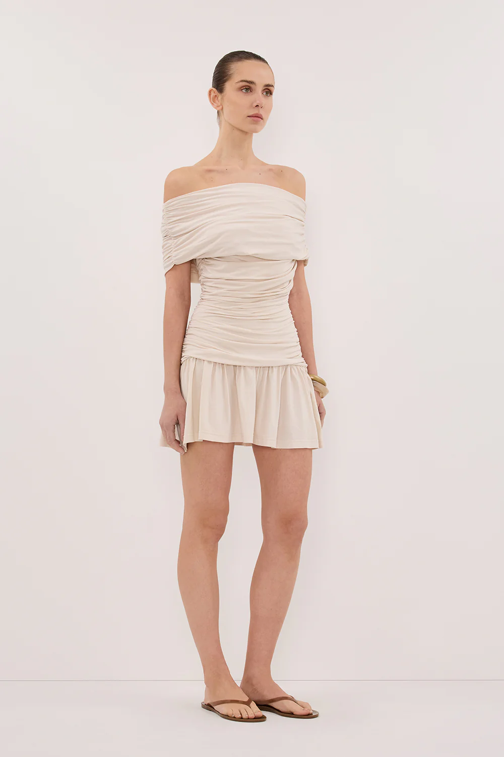 FEZ BONE OFF SHOULDER MINI DRESS - Gamepaces