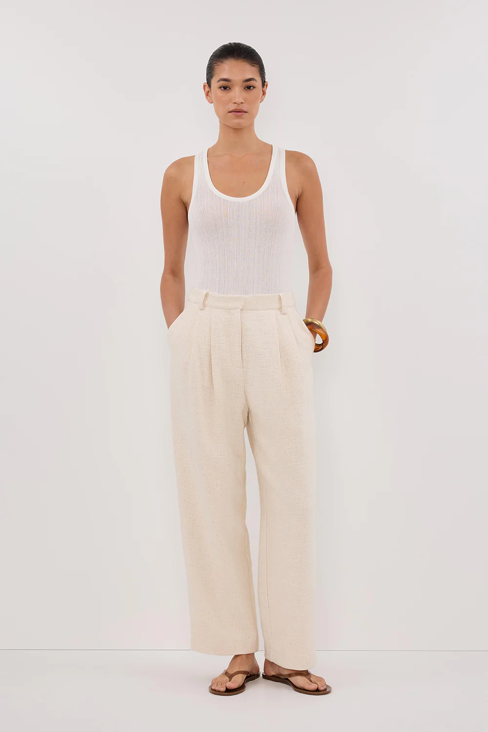 NIA NATURAL OPEN WEAVE PANT - Gamepaces