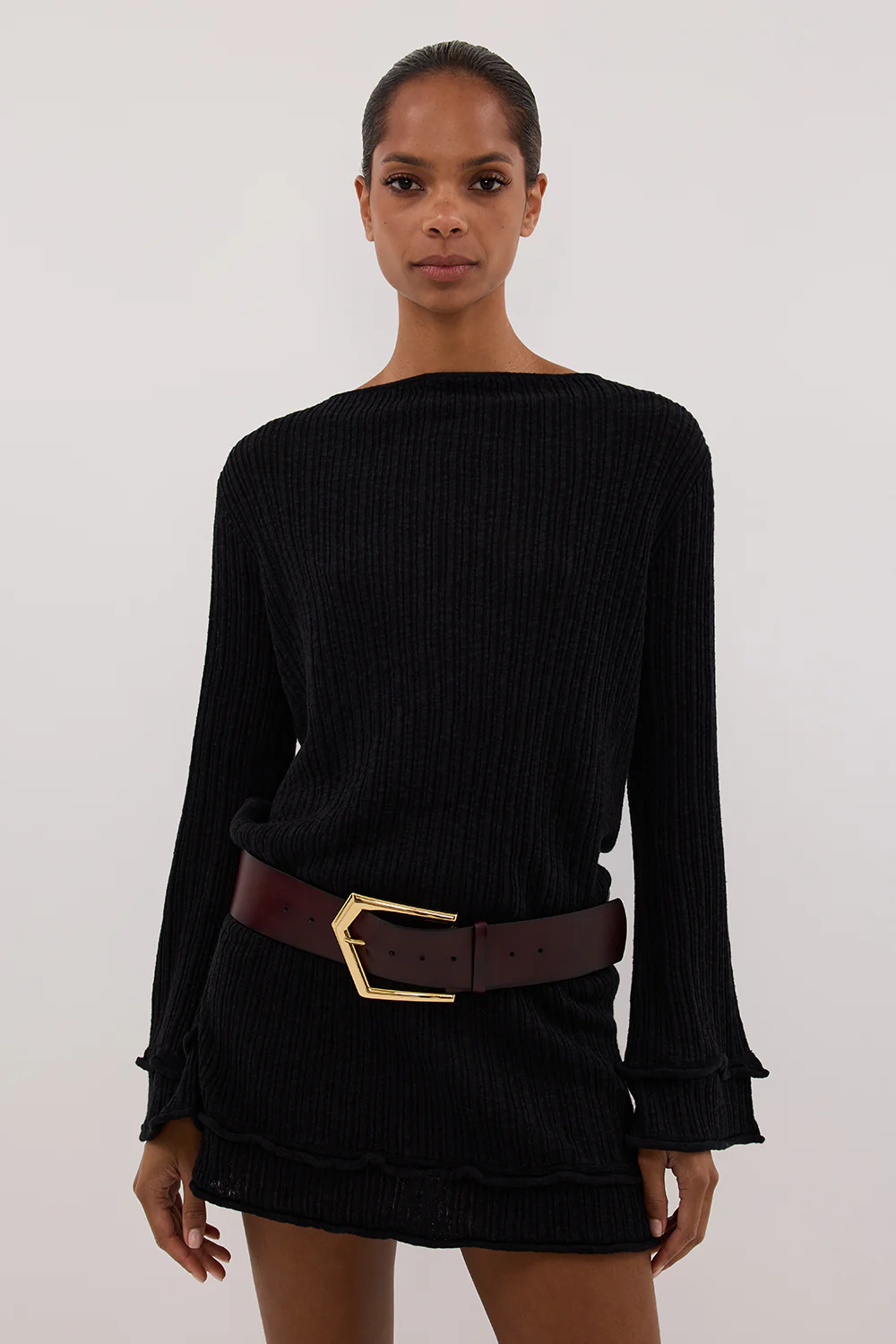 MAX BLACK KNIT MINI DRESS - Gamepaces