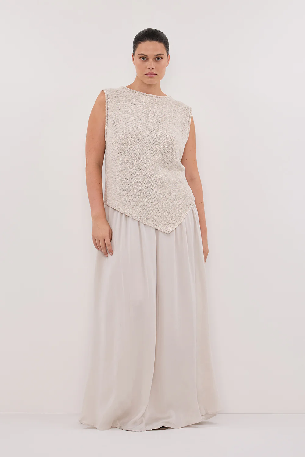 COLLINS CHALK SILK SKIRT - Gamepaces