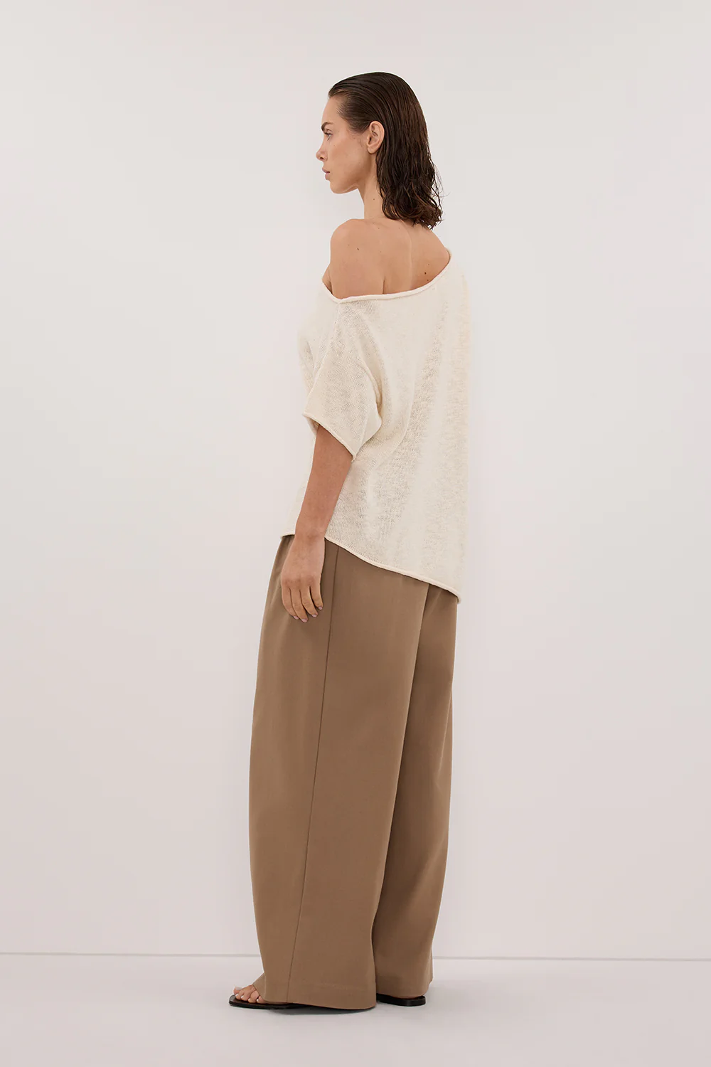 RICK CREAM ASYM KNIT TOP - Gamepaces