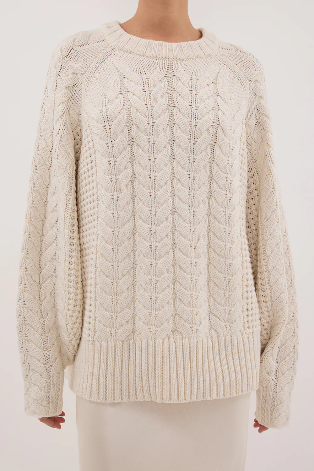 TOM CREAM CABLE LONGLINE JUMPER - Gamepaces