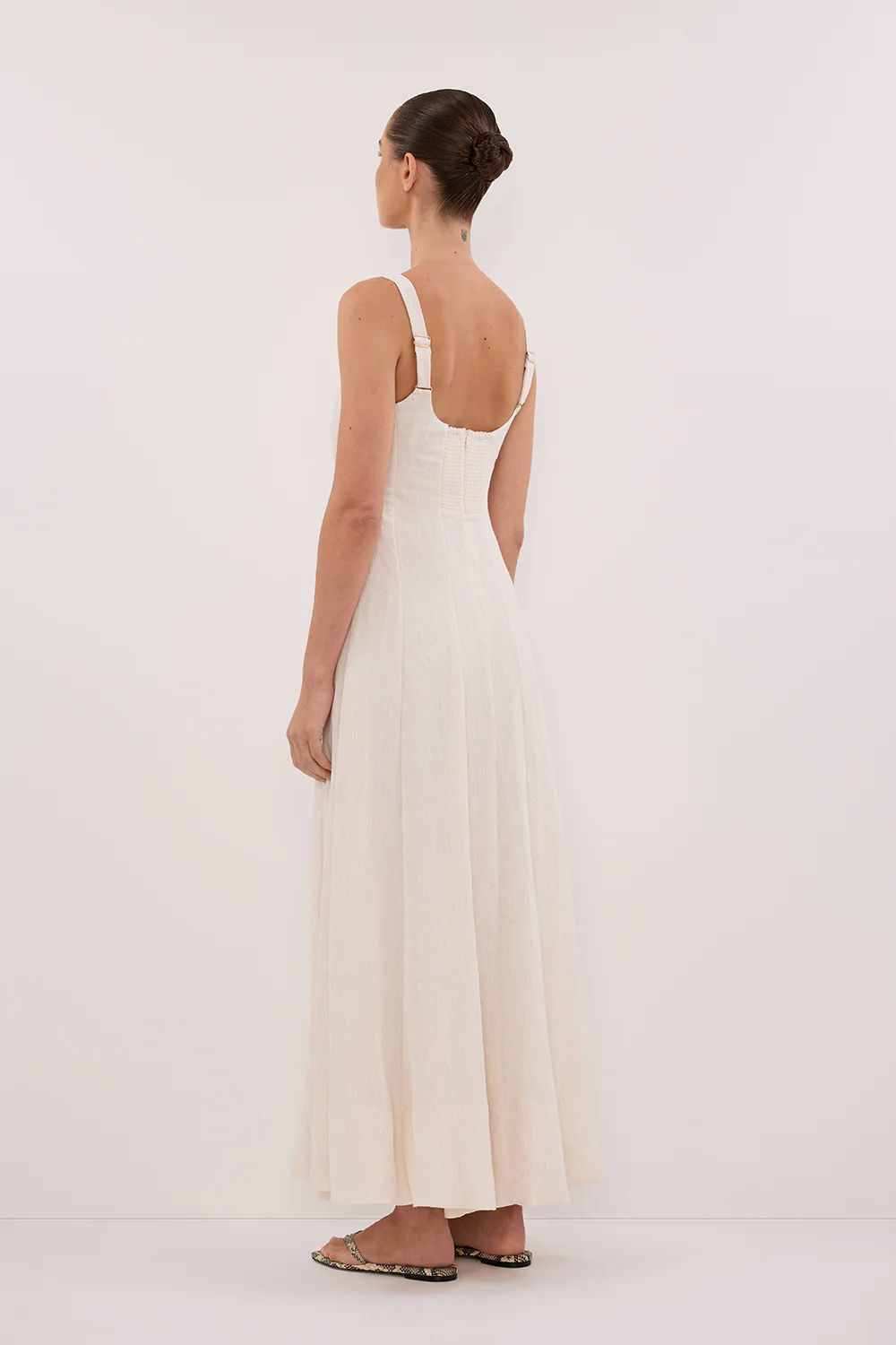 CANNE CREAM MIDI DRESS - Gamepaces