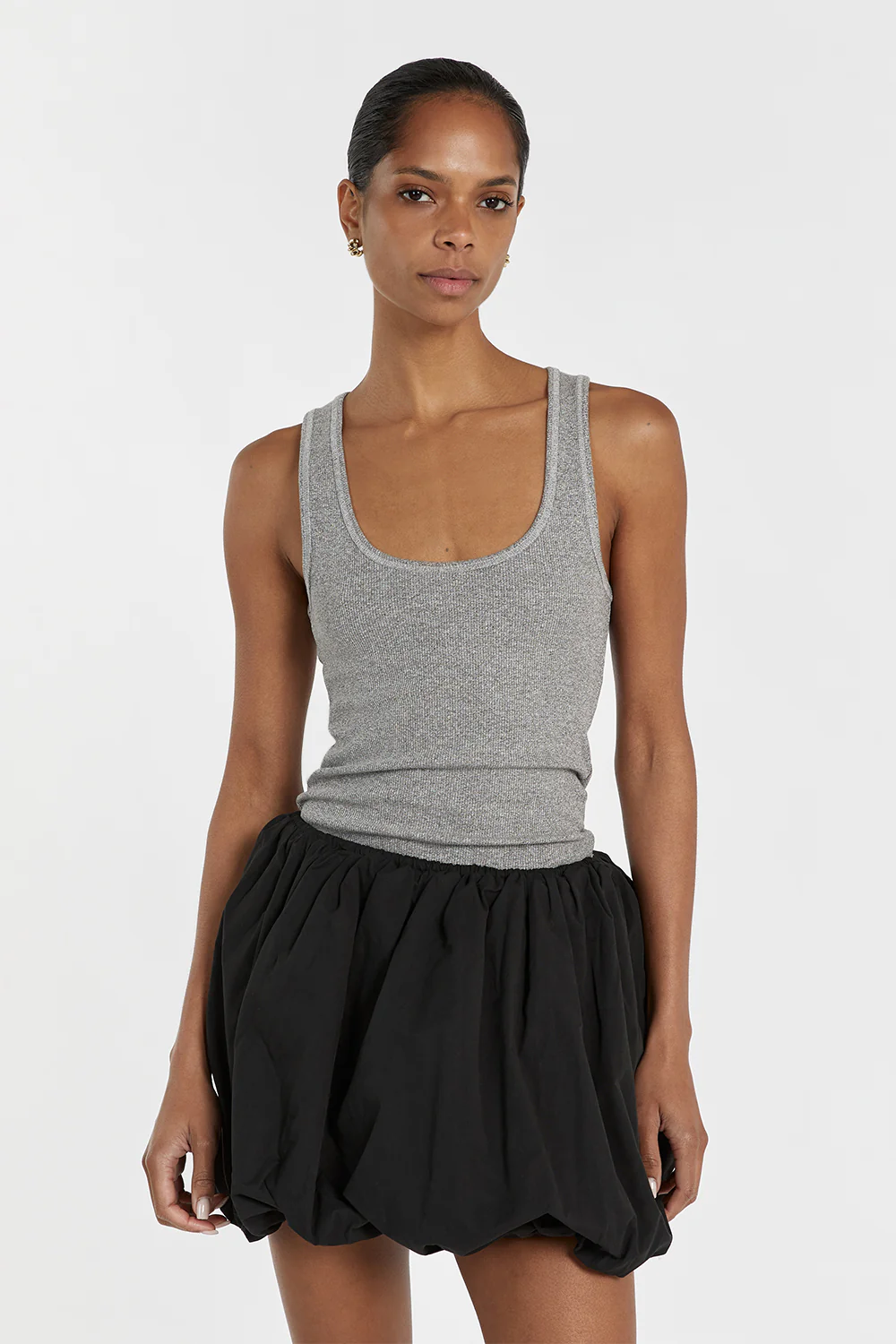 STEVIE BLACK BUBBLE MINI SKIRT - Gamepaces