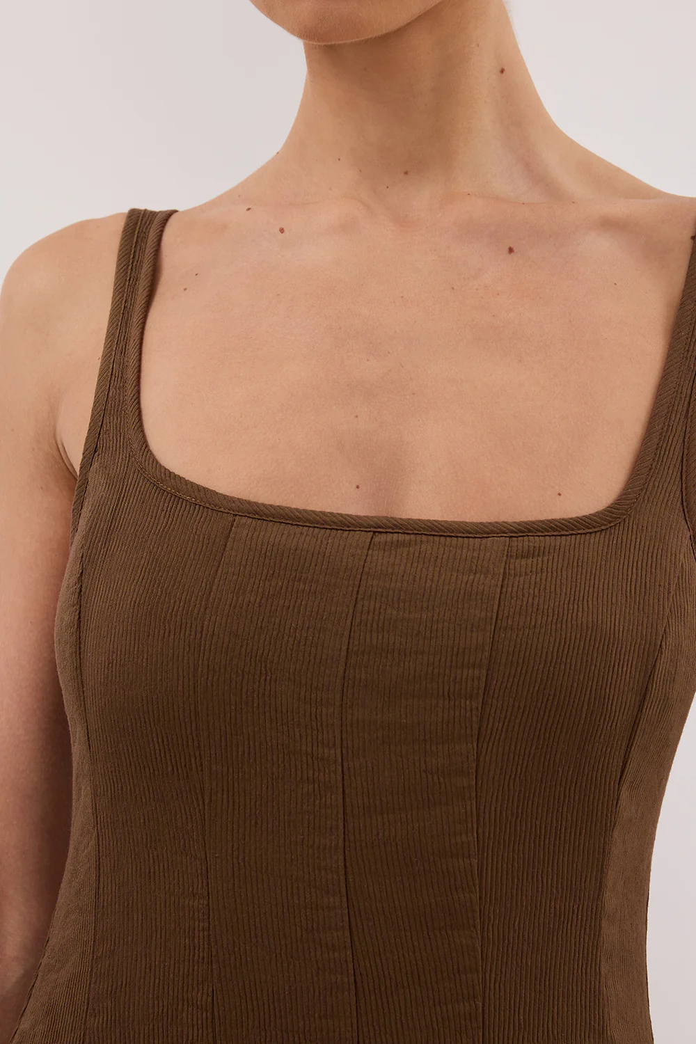 CANNE CHOCOLATE MIDI DRESS - Gamepaces