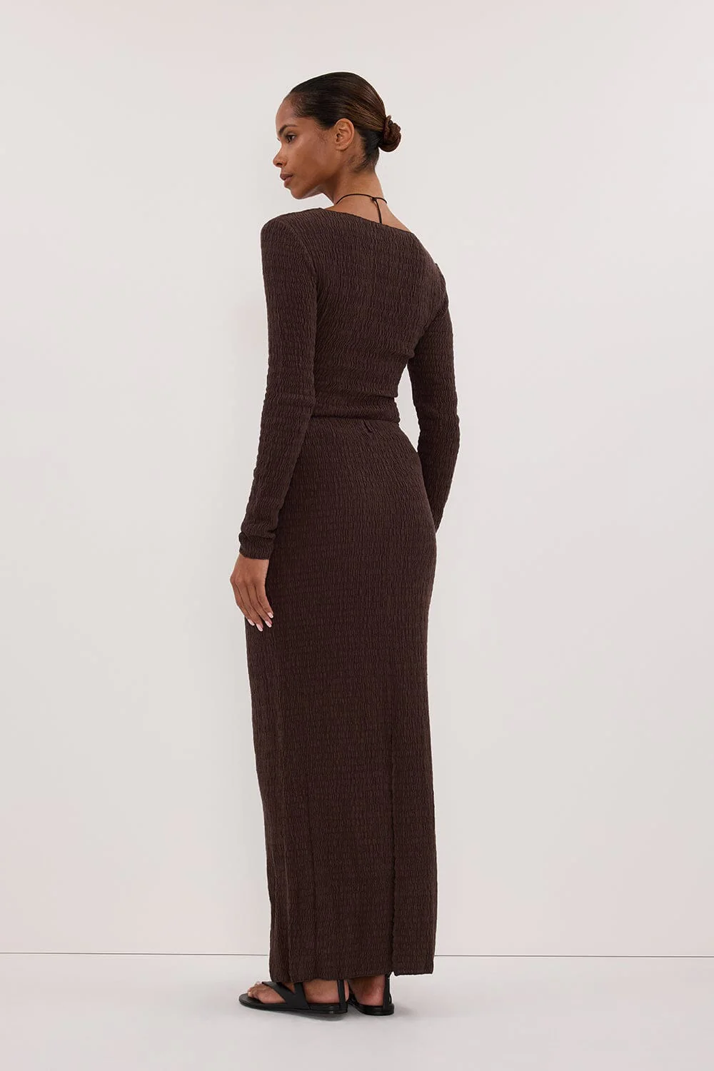 MELISSA CHOC LONG SLEEVE KNIT TOP - Gamepaces