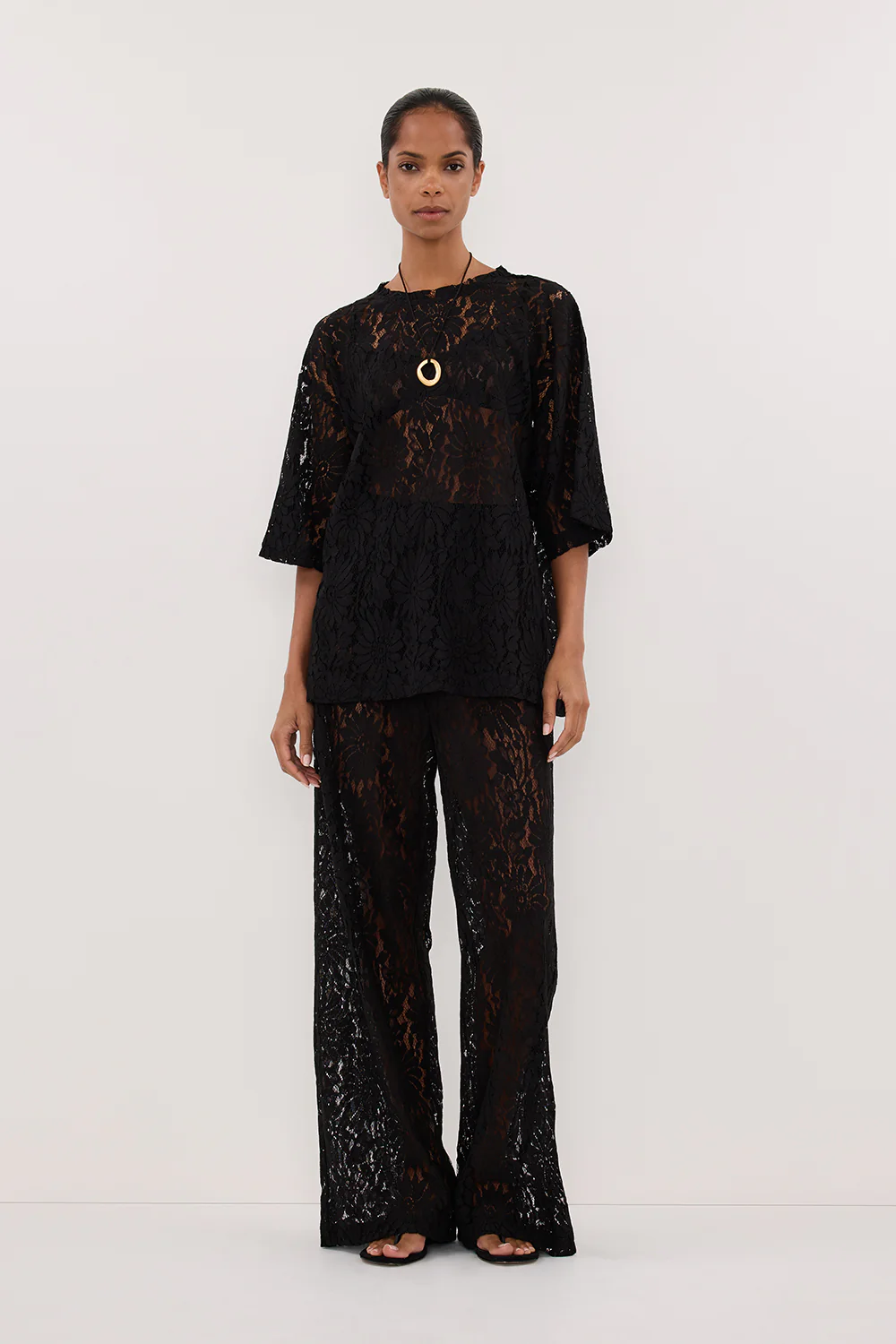 WILMA BLACK LACE PANT - Gamepaces