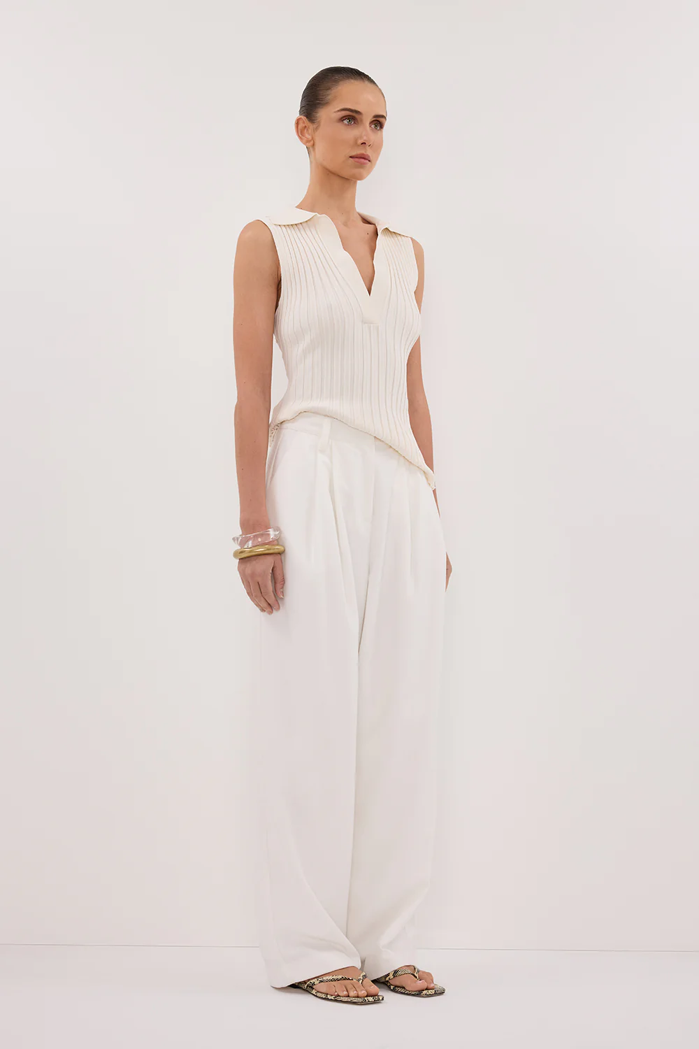 HAL PLASTER SLEEVELESS KNIT TOP - Gamepaces