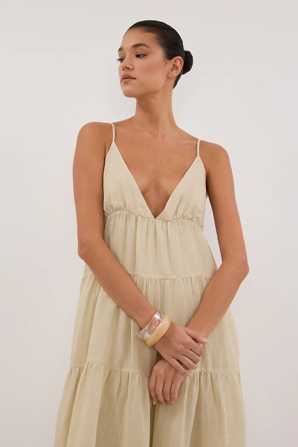 LIZA PLASTER RAMIE MIDI DRESS - Gamepaces