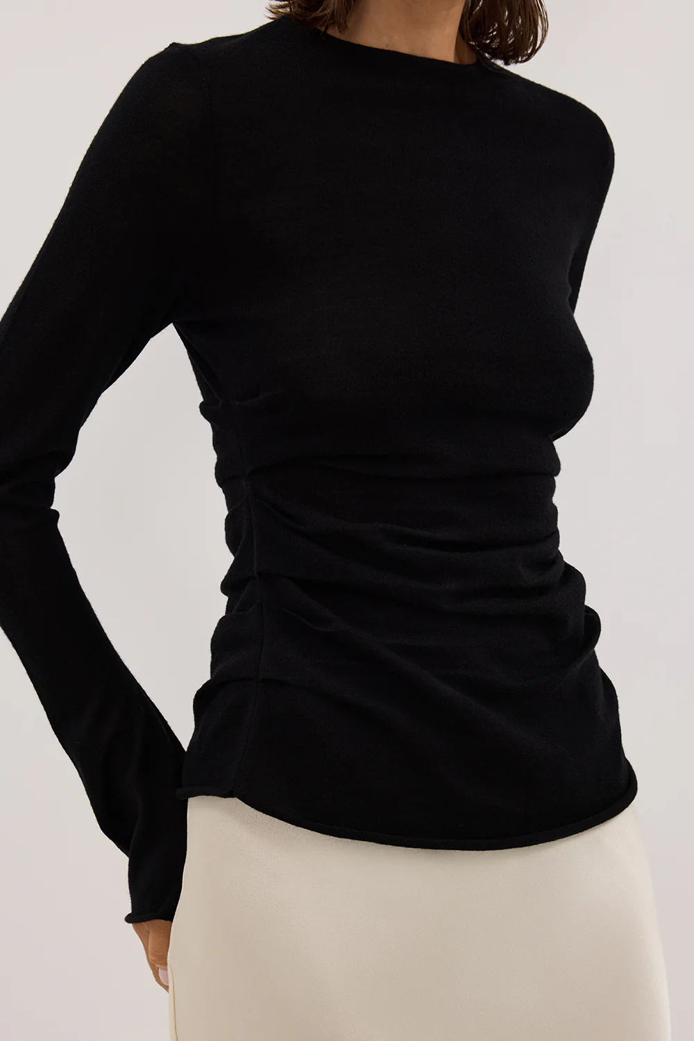 NICO BLACK MERINO KNIT TOP - Gamepaces