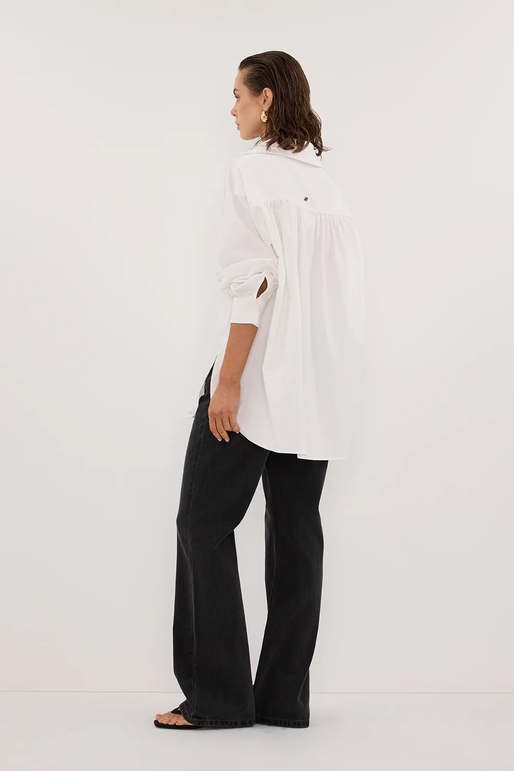 RHEA 2.0 WHITE OVERSIZED COTTON SHIRT - Gamepaces