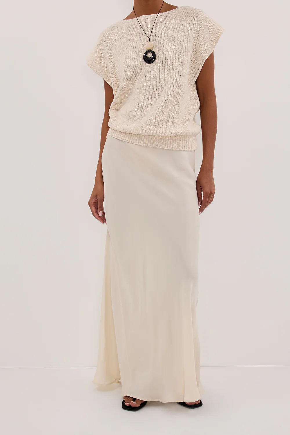 CONNIE SANDSTONE CUPRO MAXI SKIRT - Gamepaces