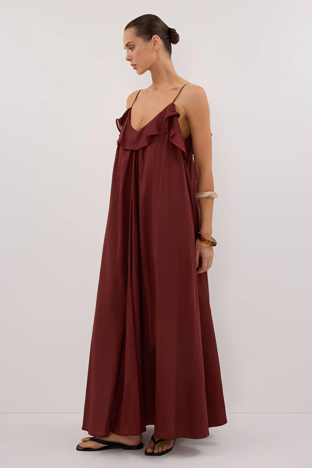CAPRI SAHARA LINEN BLEND MAXI DRESS - Gamepaces