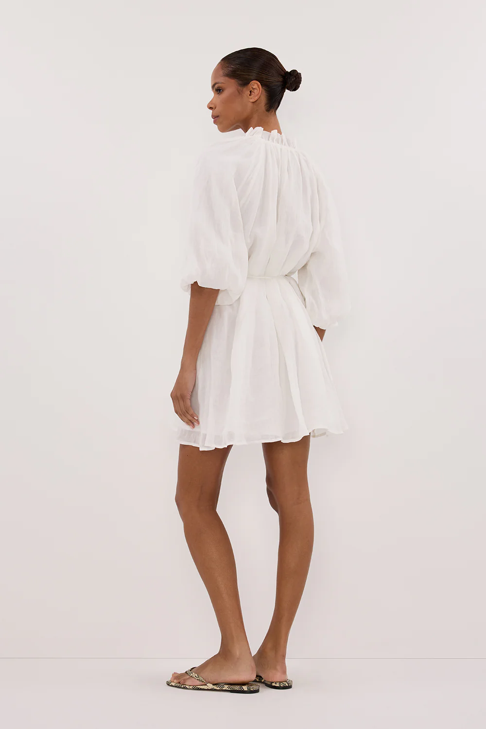 ELLIE WHITE RAMIE SMOCK DRESS - Gamepaces