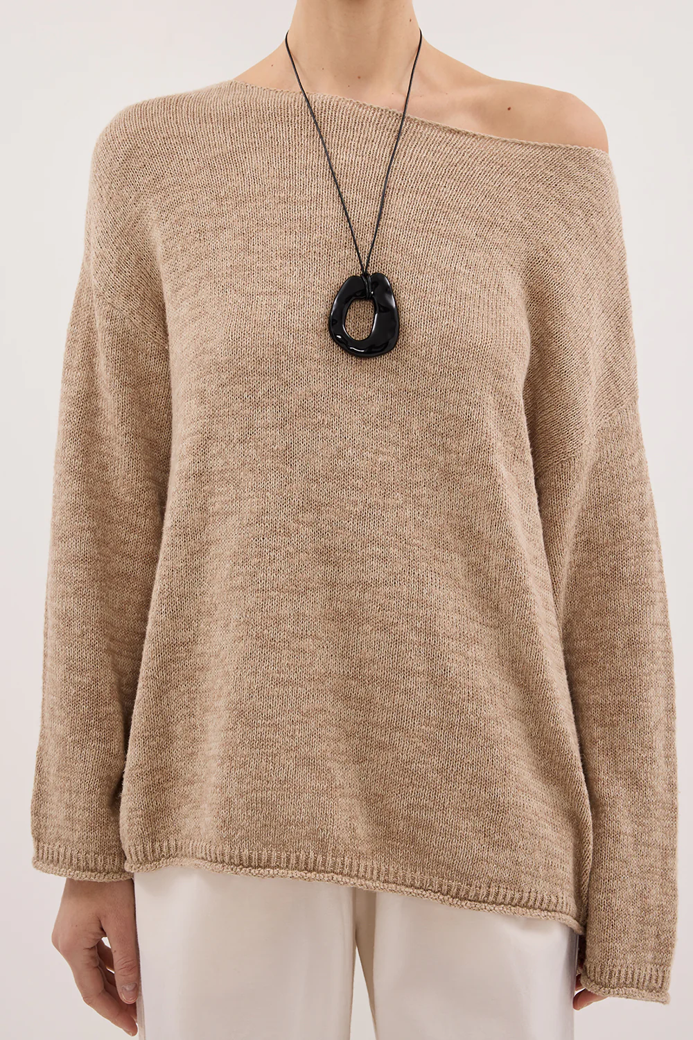 ALIZA NATURAL LONG SLEEVE KNIT JUMPER - Gamepaces