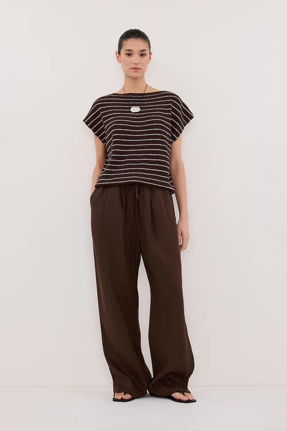 ASPEN CHOC STRIPE KNIT TOP - Gamepaces