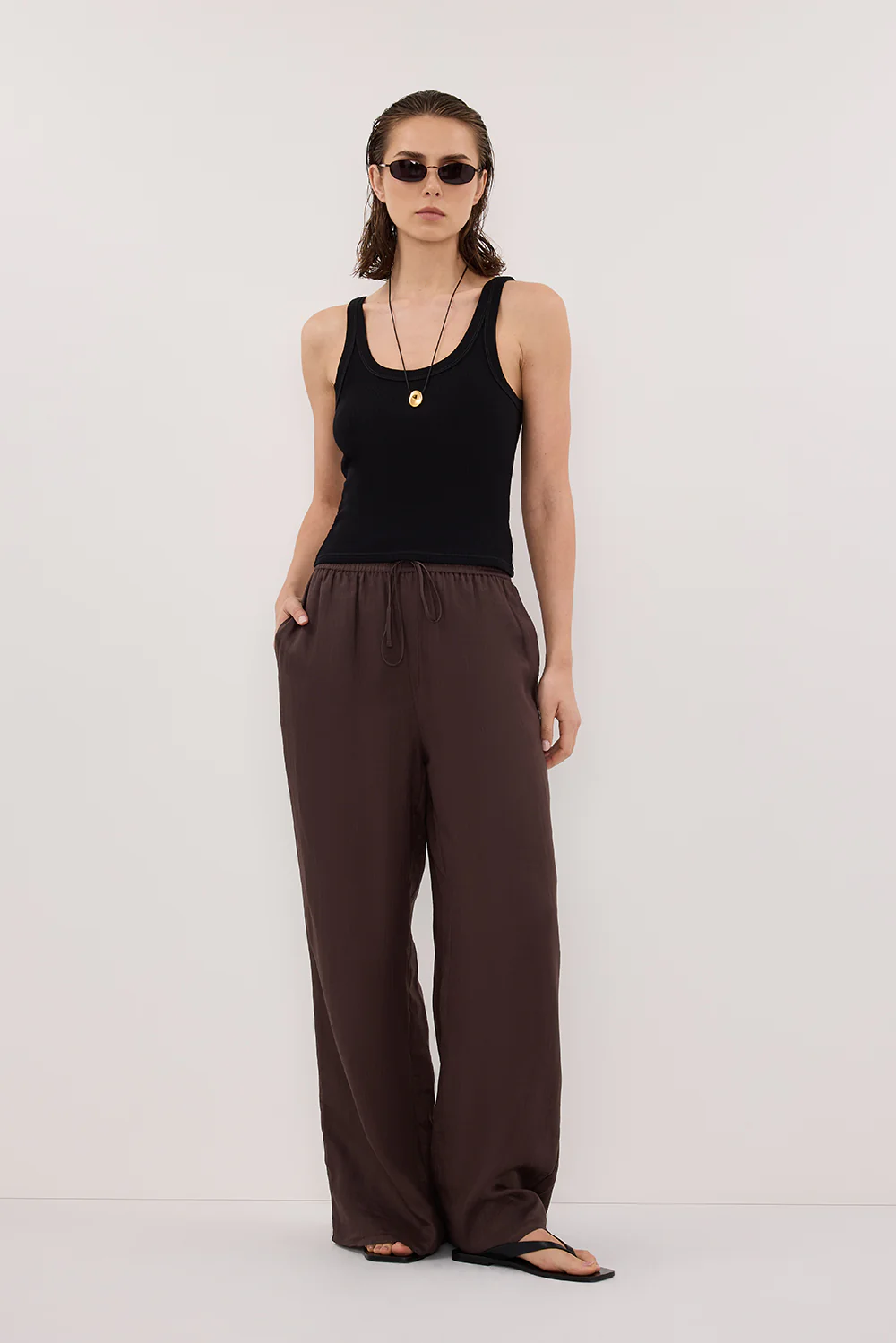 GINNY DARK CHOC RAMIE PANT - Gamepaces