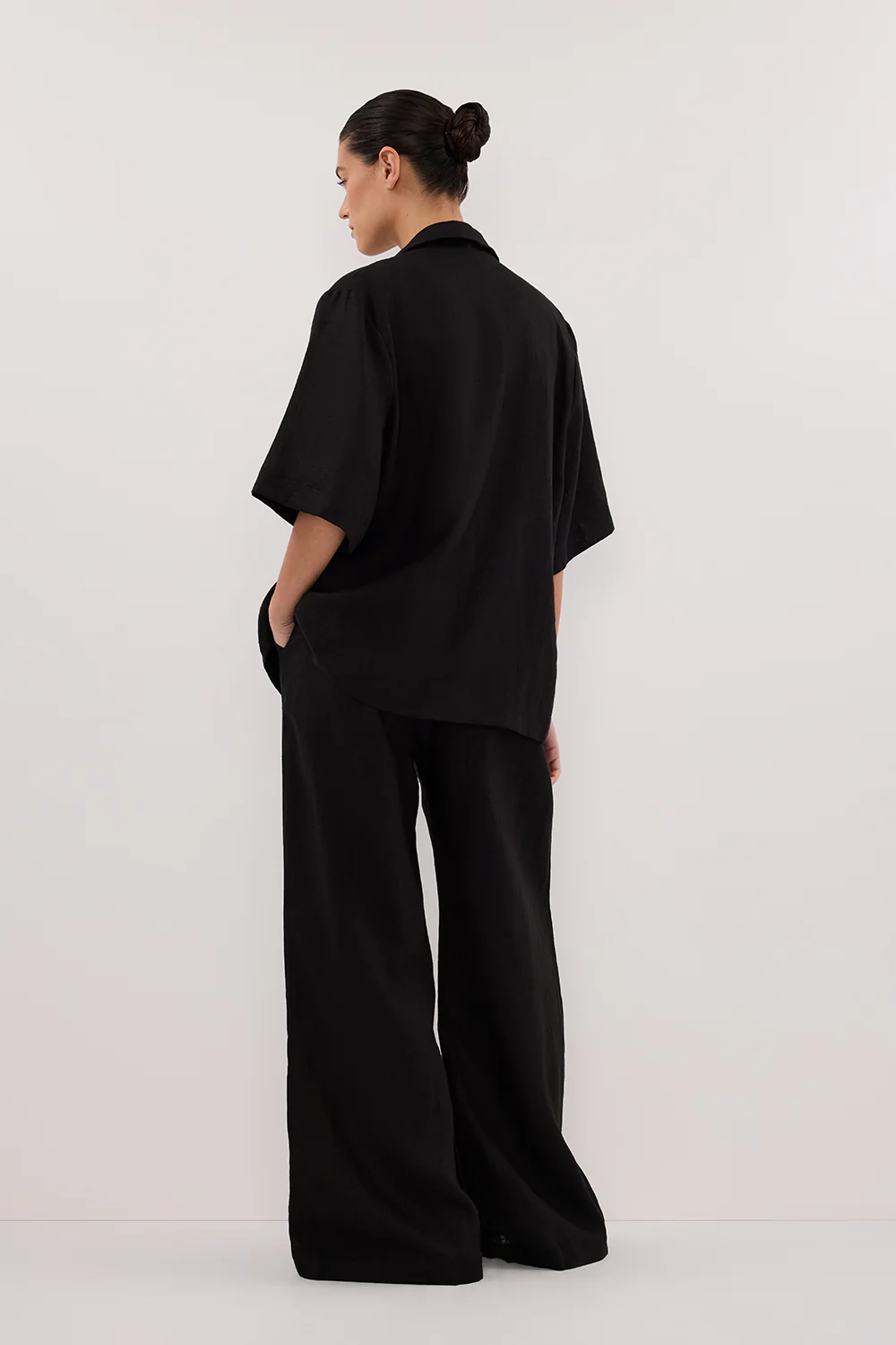 HOLDEN BLACK LINEN PANT - Gamepaces