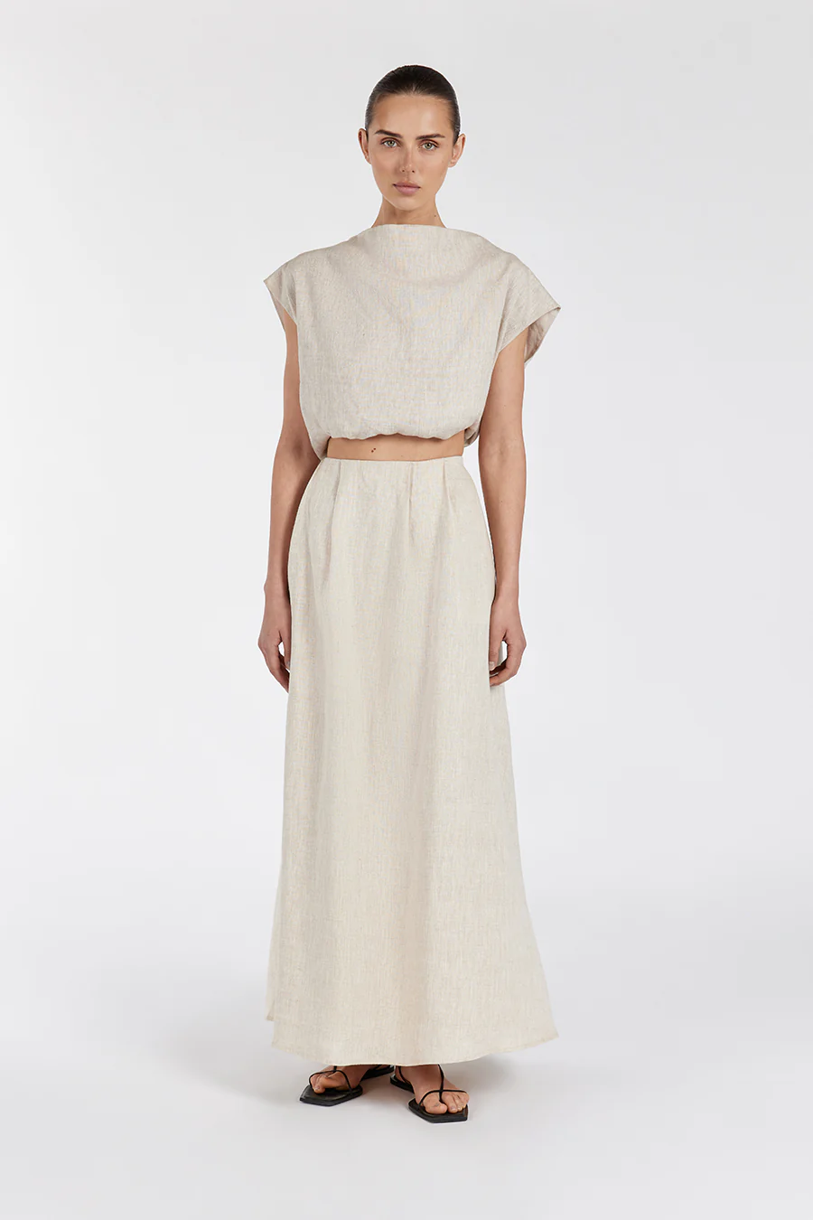 AMY NATURAL LINEN BUBBLE TOP - Gamepaces