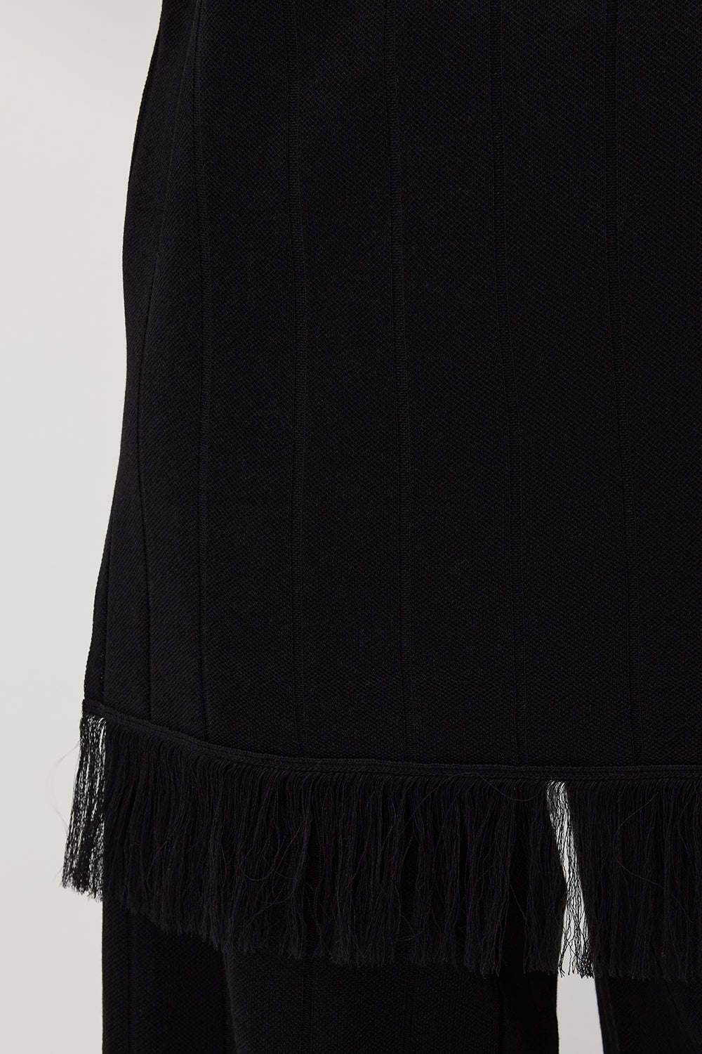 ARIA BLACK FRINGED KNIT PANT - Gamepaces