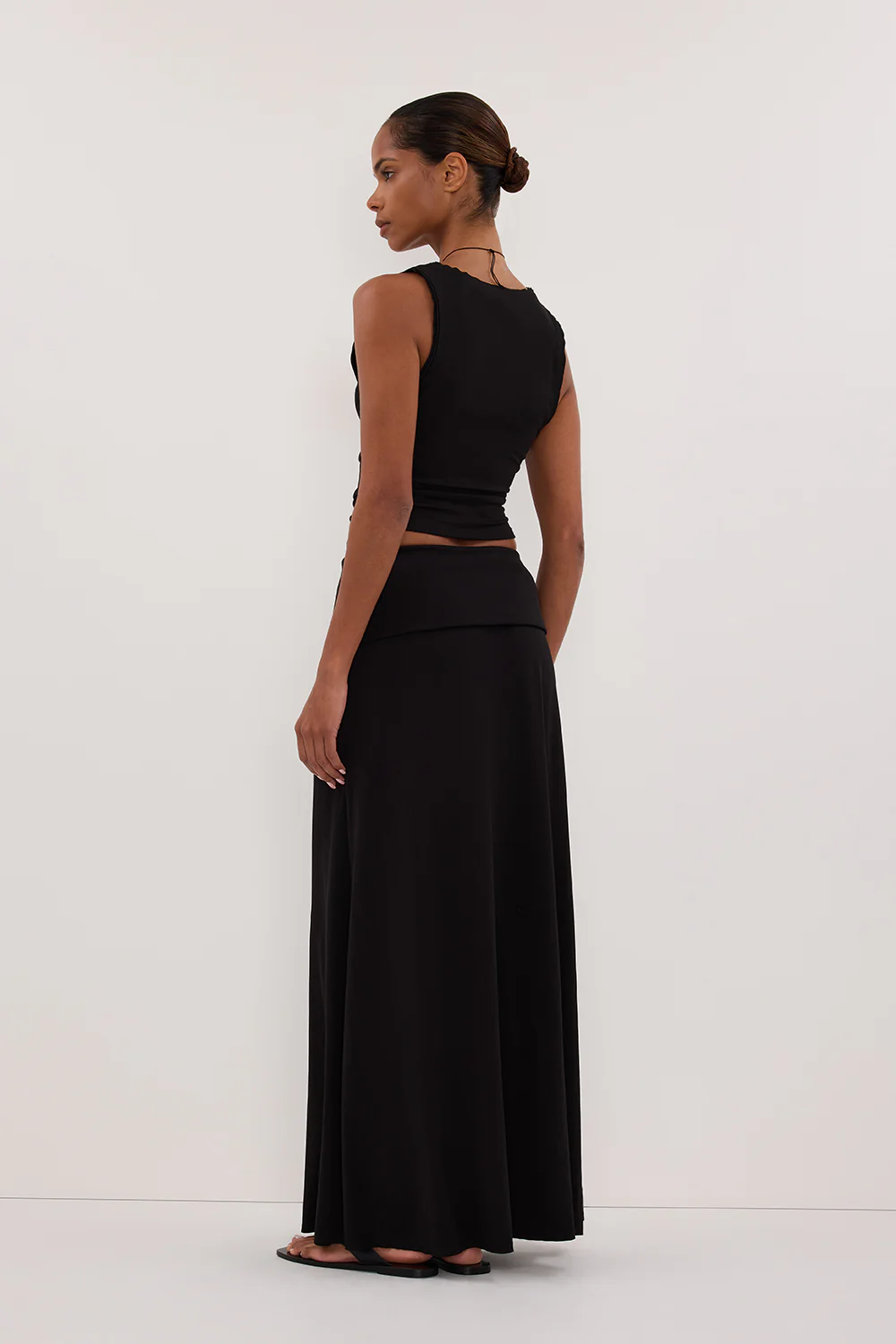 JULIE BLACK MODAL BLEND MAXI SKIRT - Gamepaces
