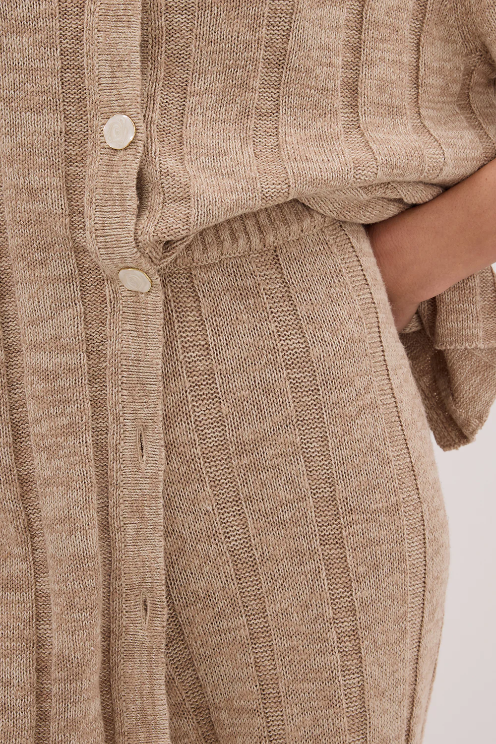 JAZZ NATURAL WIDE LEG KNIT PANT - Gamepaces