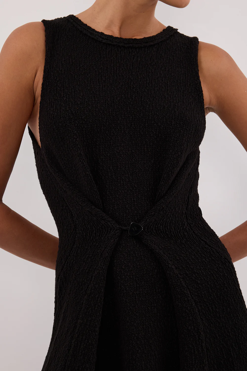 SUE BLACK KNIT MAXI DRESS - Gamepaces