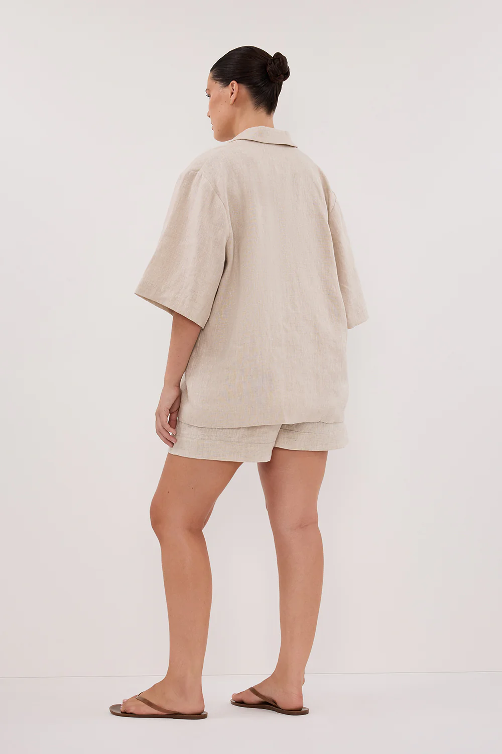 ALONDRA NATURAL LINEN SHORT - Gamepaces