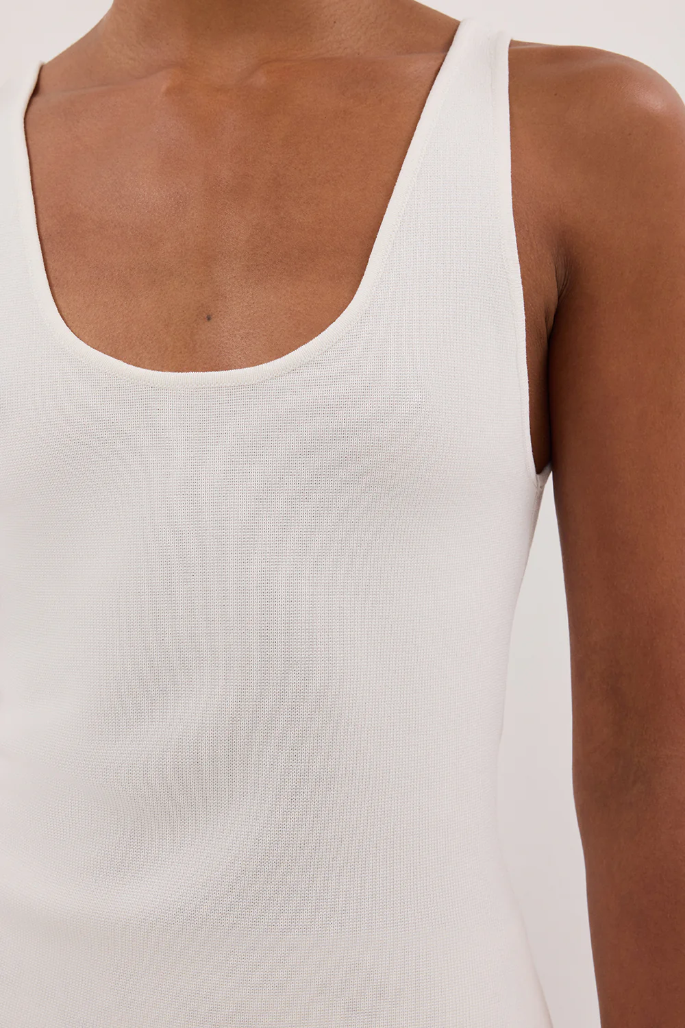 TROY WHITE KNIT TANK - Gamepaces