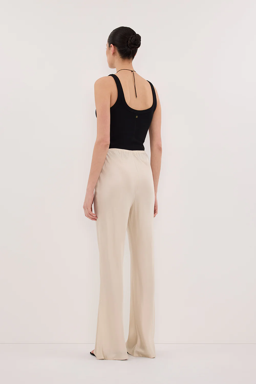 KYRA SANDSTONE SILK BIAS PANTS - Gamepaces