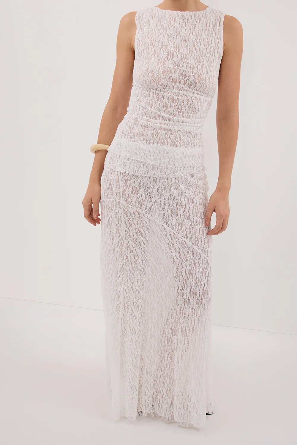 LIZZIE WHITE LAYERED LACE SKIRT - Gamepaces