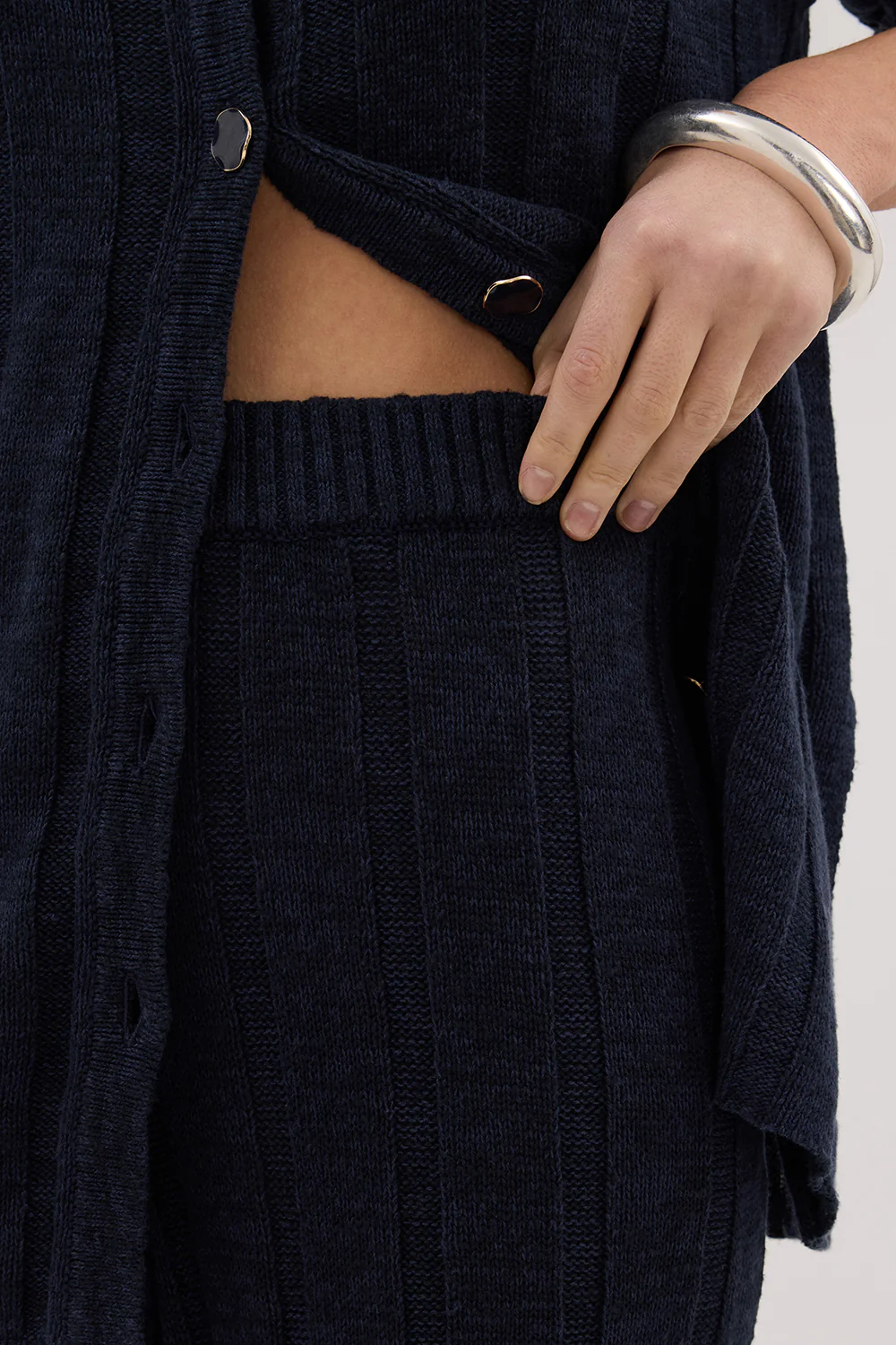 JAZZ INDIGO WIDE LEG KNIT PANT - Gamepaces