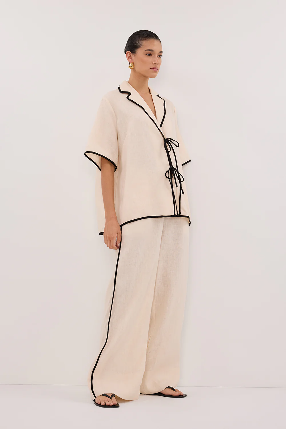 VON CREAM LINEN PANT - Gamepaces