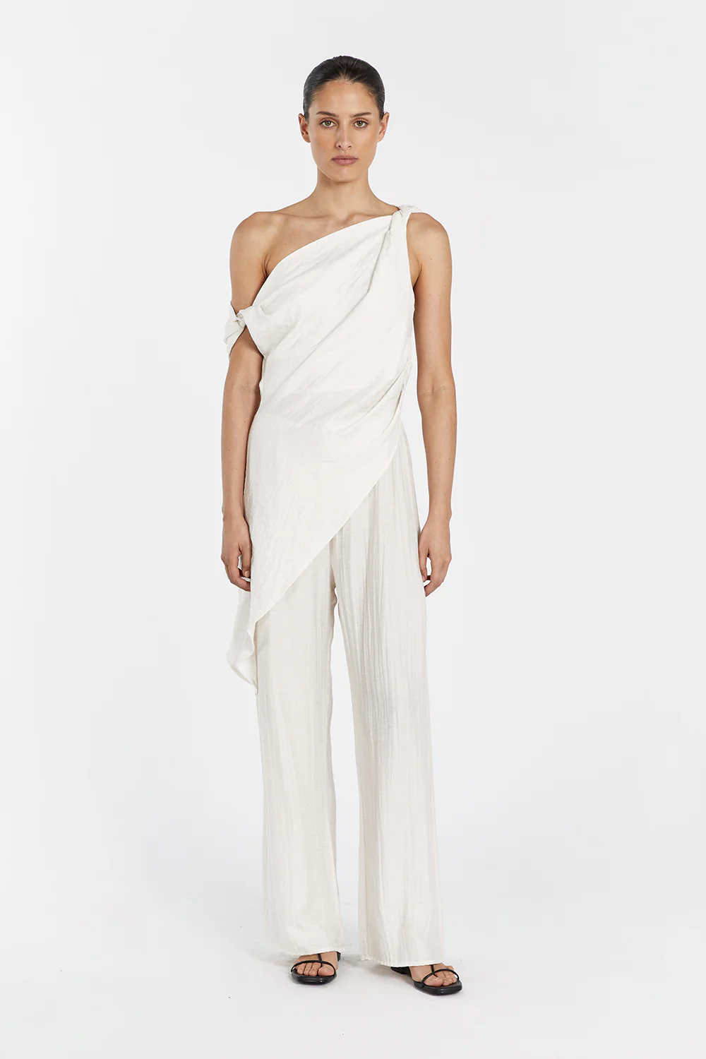 JOLIE CREAM MARLE DRAWSTRING PANT - Gamepaces