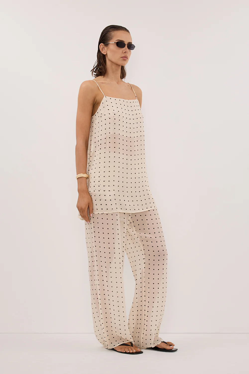 VANESSA SANDSTONE SLEEVELESS SPOT CAMI TOP - PRE ORDER - Gamepaces