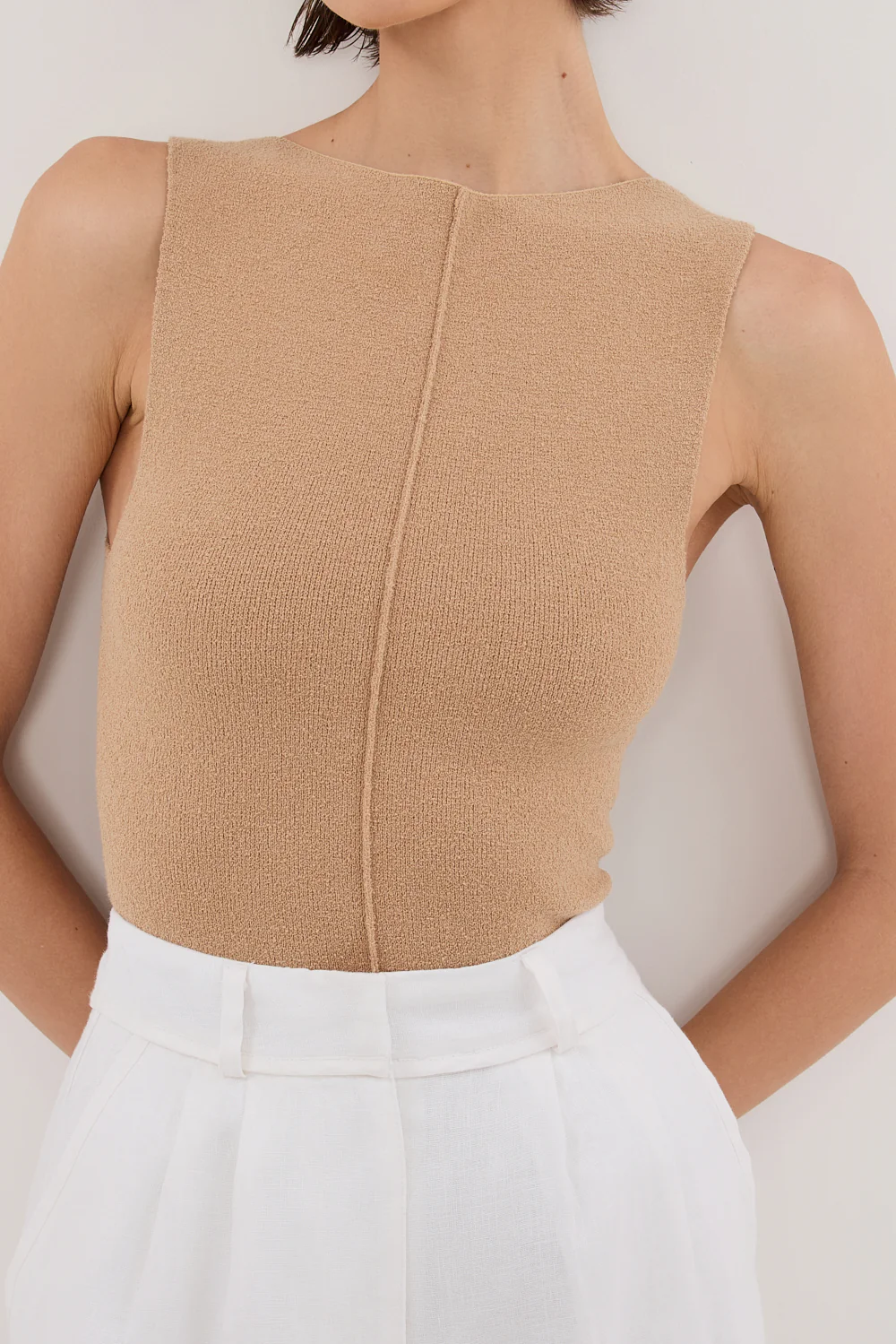 OWEN TAN BOAT NECK TOP - Gamepaces