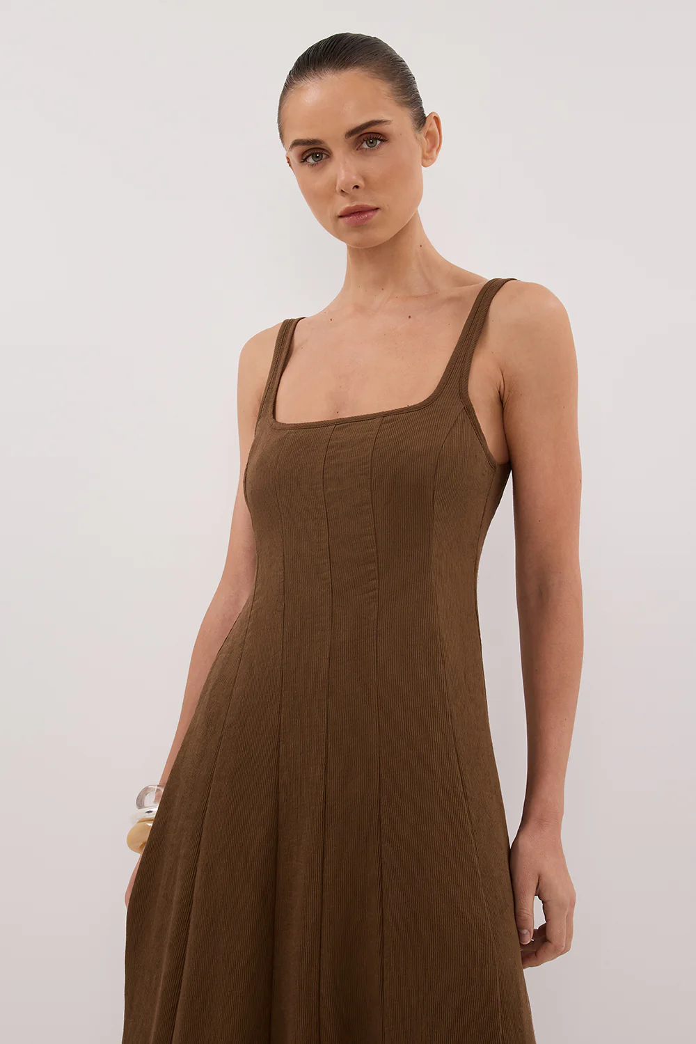 CANNE CHOCOLATE MIDI DRESS - Gamepaces