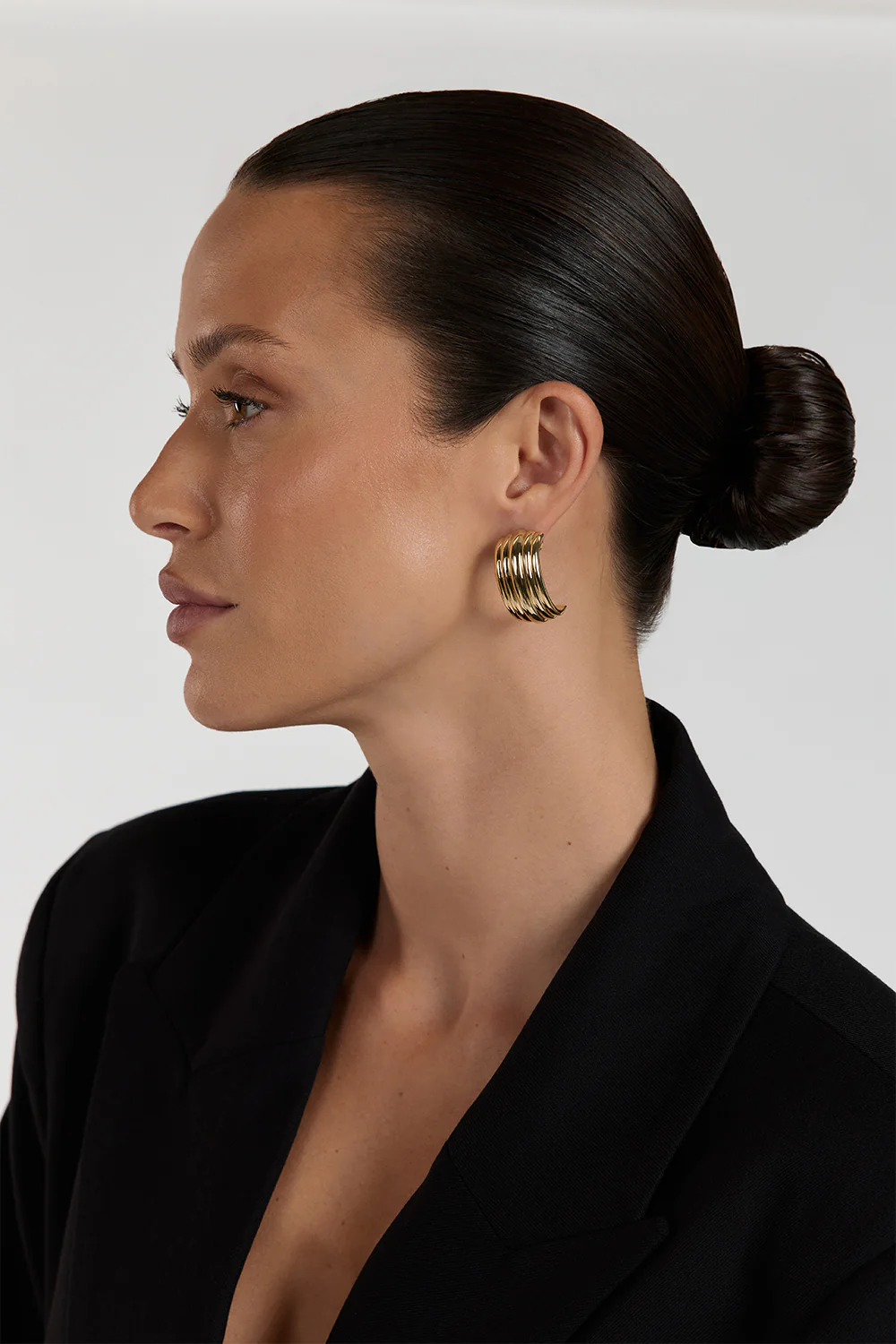 M  GA WATERFALL LARGE GOLD EARRING - Gamepaces