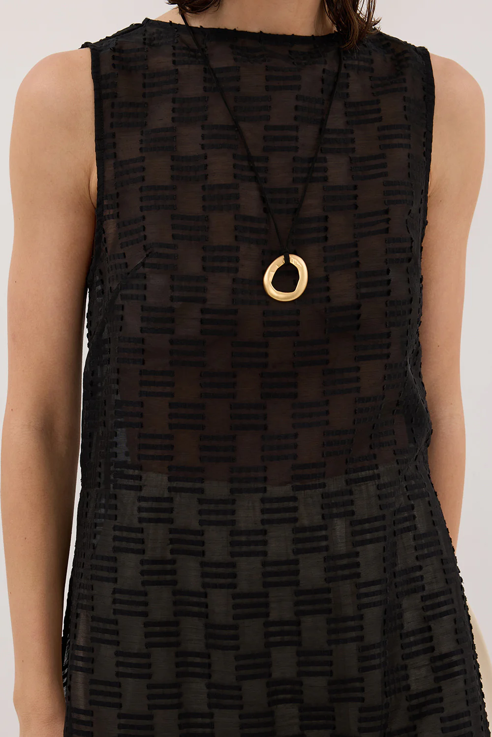 ELBA BLACK SHEER TUNIC TOP - Gamepaces