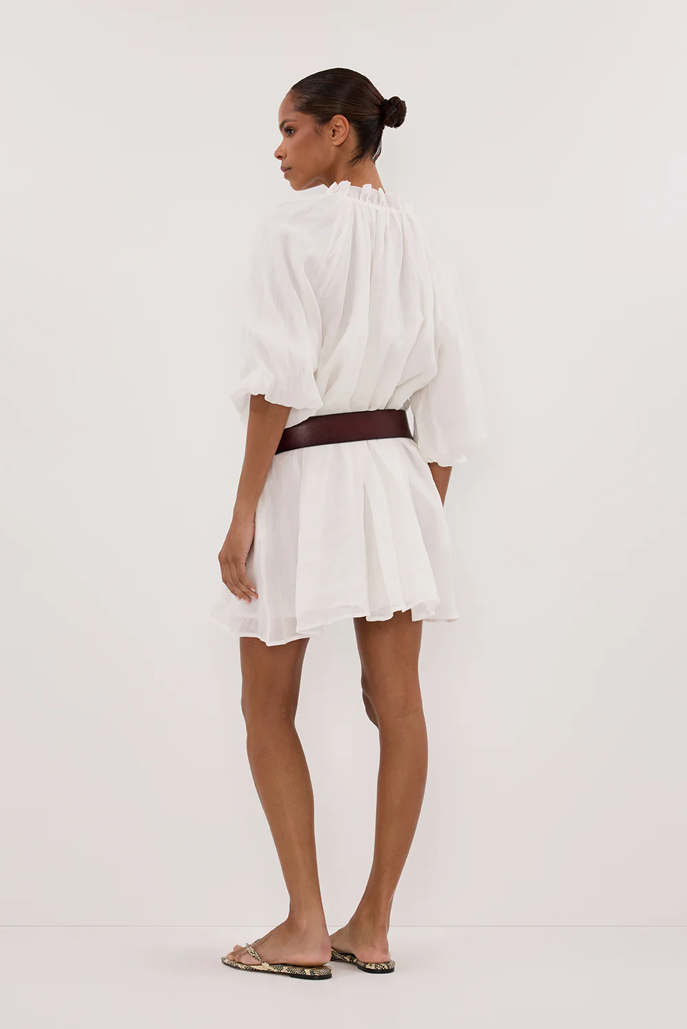 ELLIE WHITE RAMIE SMOCK DRESS - Gamepaces