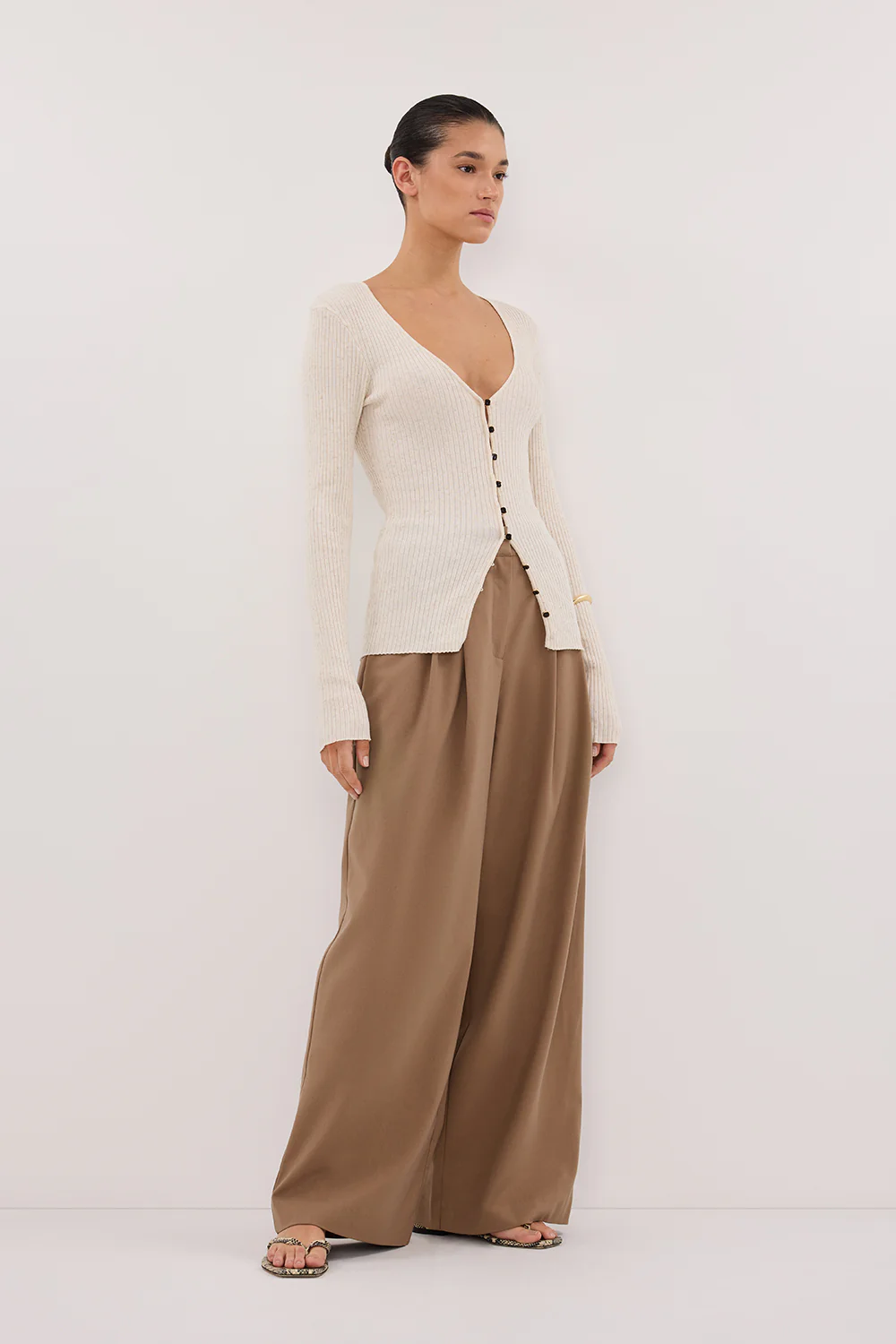 BLAIR NATURAL LONG SLEEVE KNIT TOP - Gamepaces