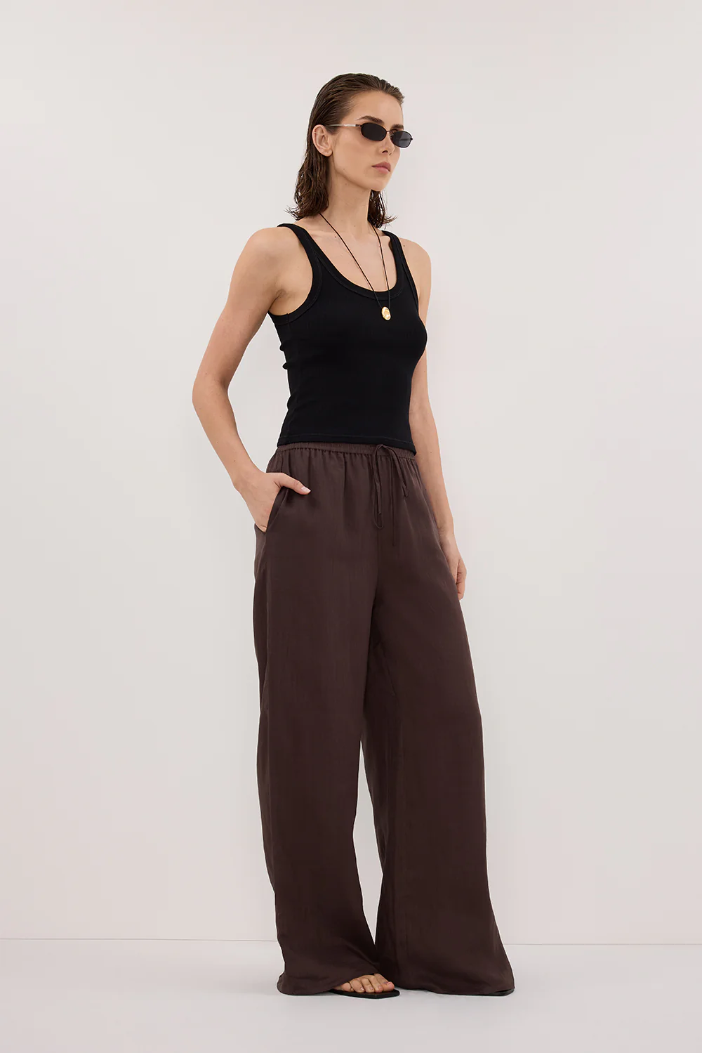 GINNY DARK CHOC RAMIE PANT - Gamepaces