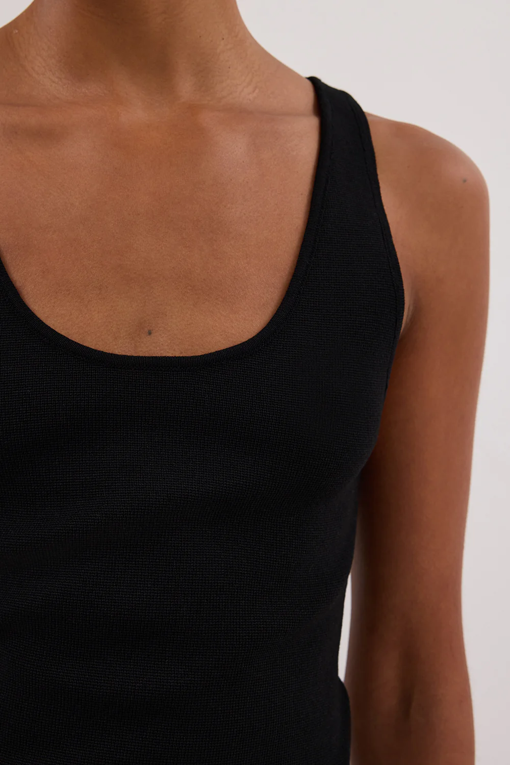 TROY BLACK KNIT TANK - Gamepaces