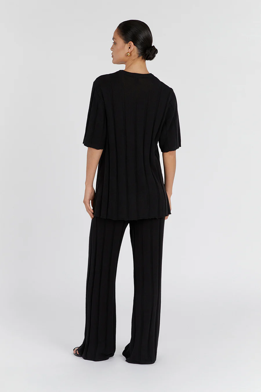 EMERY BLACK WIDE LEG PANT - Gamepaces