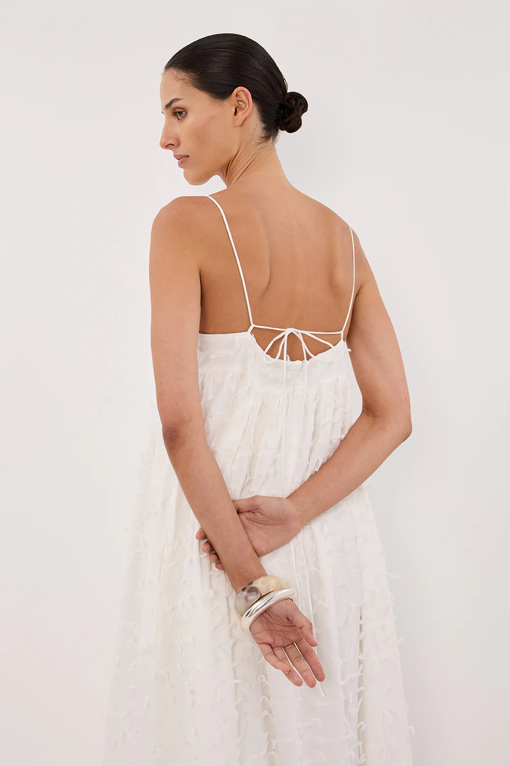 PALOMA WHITE BABYDOLL MIDI DRESS - Gamepaces